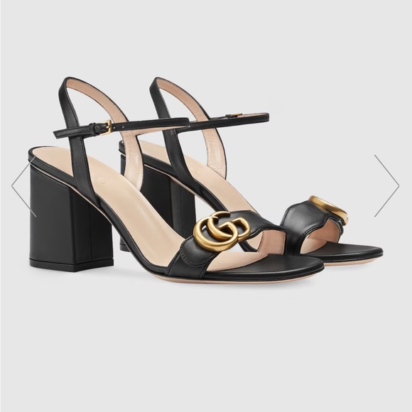 Gucci sandal Heel size 39 , my shoe size is a 8 to 8 1/2 in women's & they fit - Picture 1 of 15